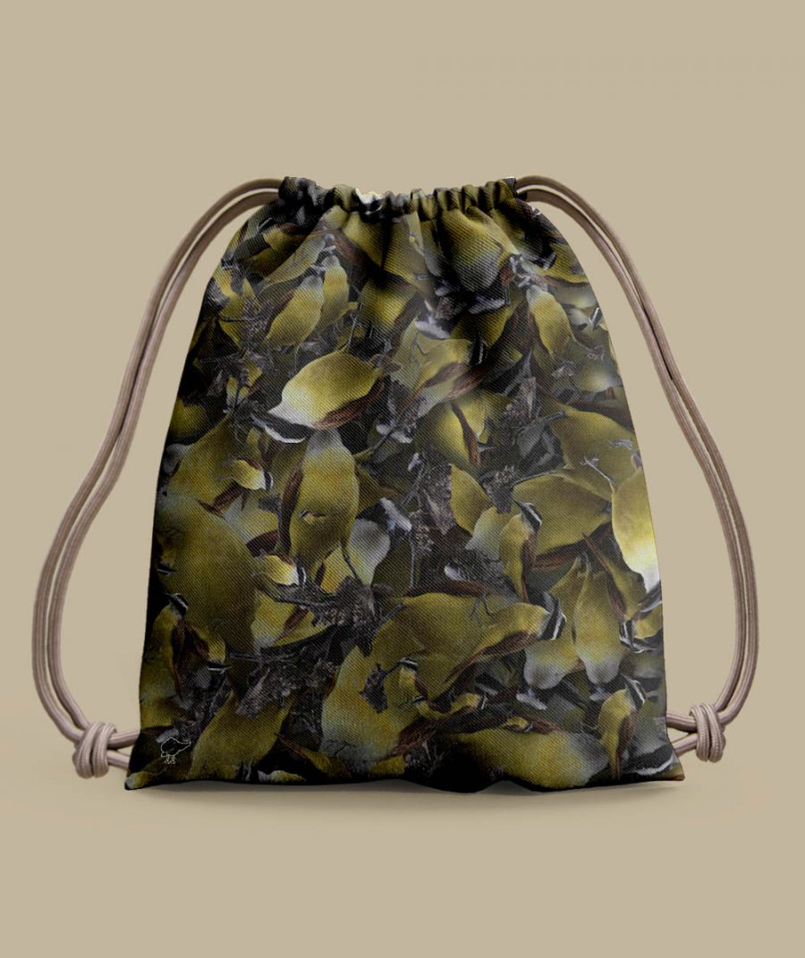 Tula en lona impermeable estampado Sirirí