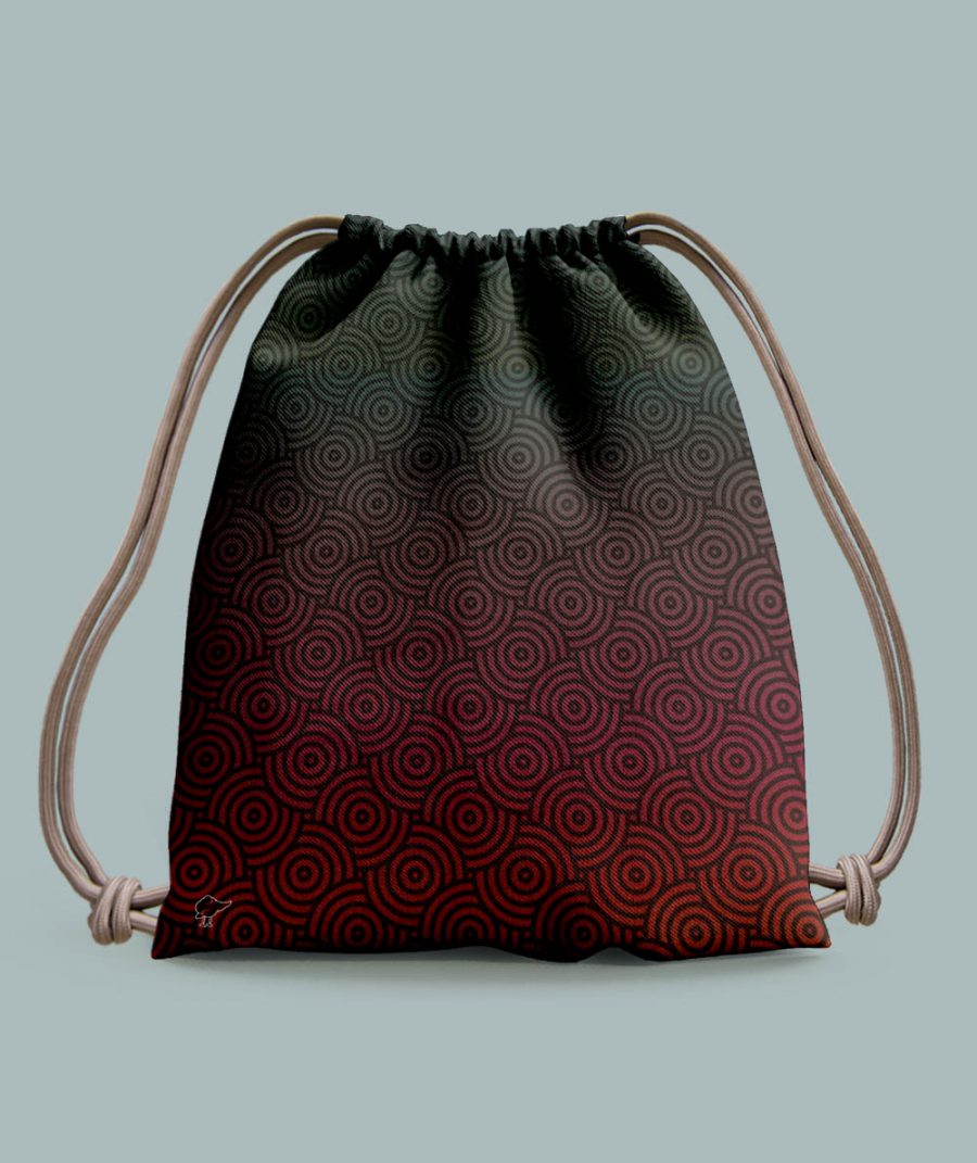Tula en lona impermeable estampado Círculos Iris